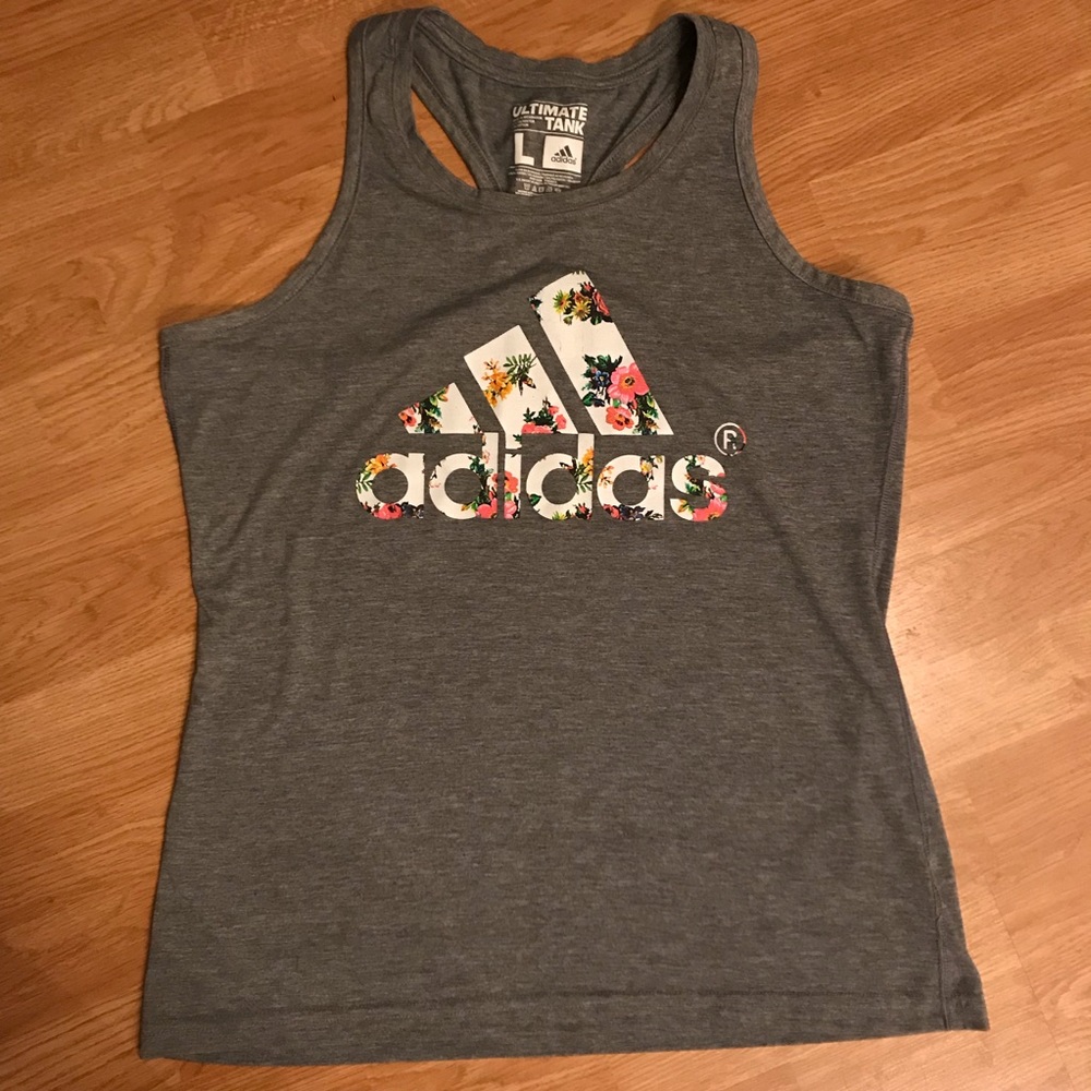Adidas racerback tank (gray)